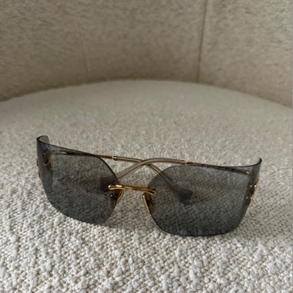 Miu Miu Aube Sunglasses (Authentic) - Gray/Gold - Picture 3 of 10